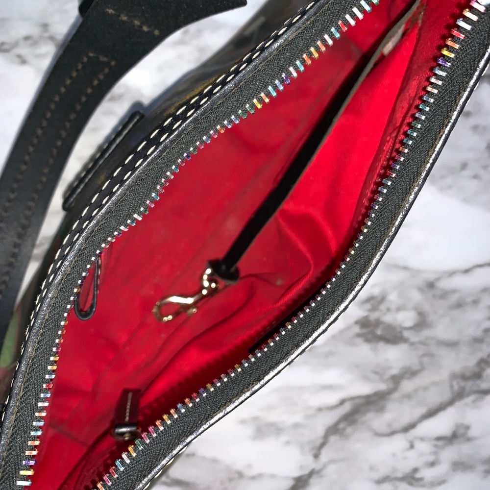 Dooney & Bourke black multicolor rainbow zip purse - Picture 5 of 5